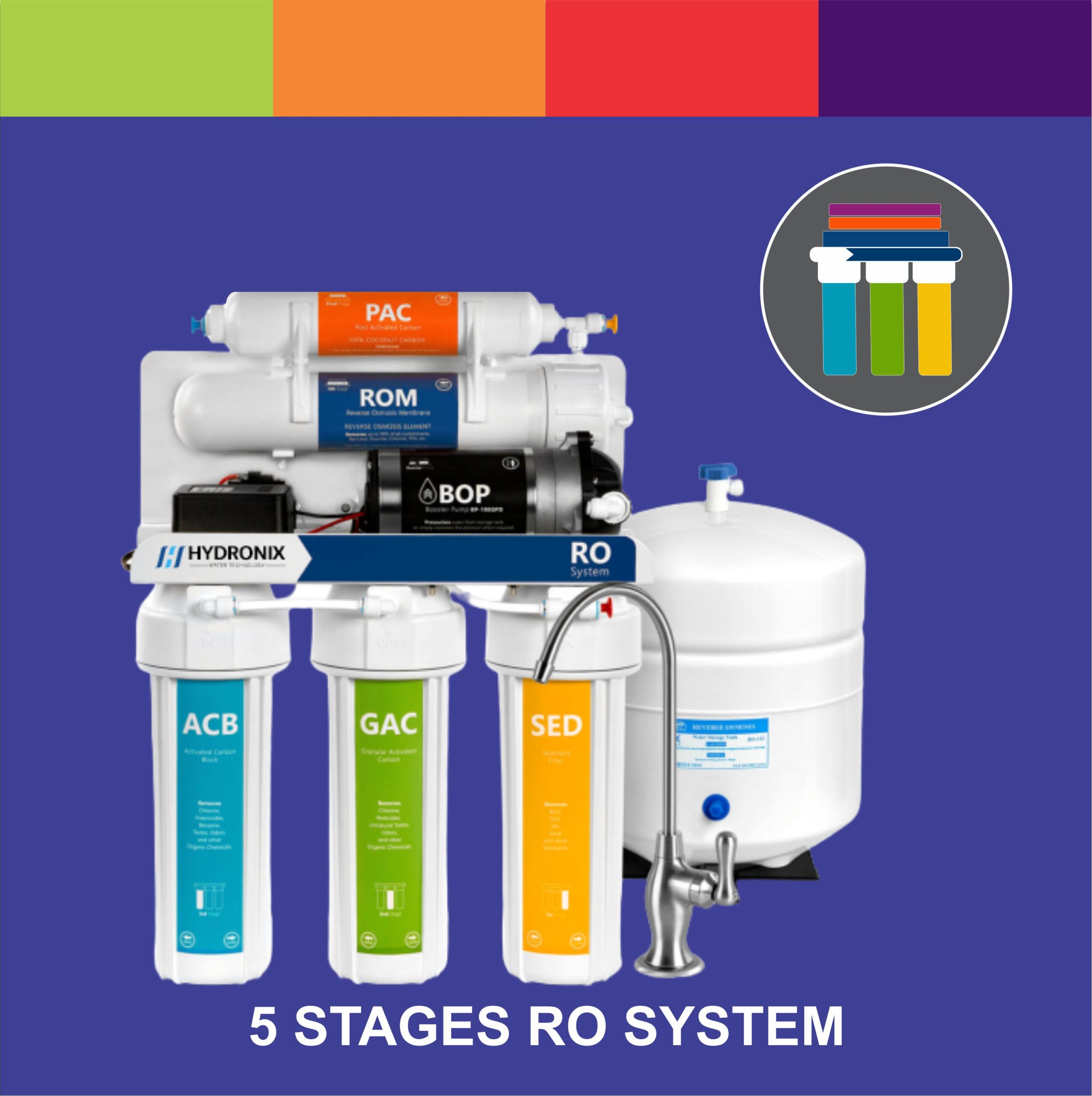 5 stages ro plant water filter for home