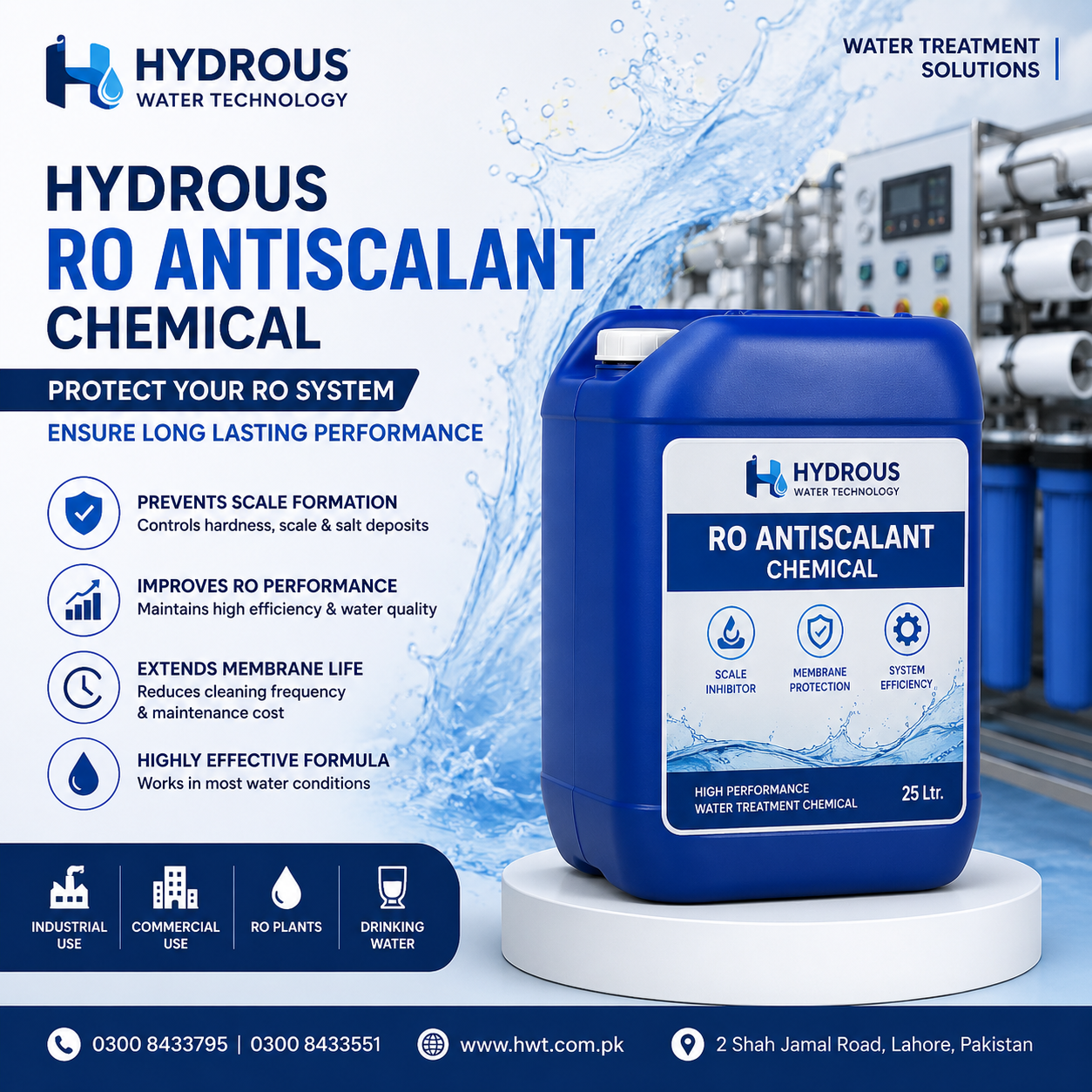 Hydrous RO Antiscalant Chemical in Pakistan