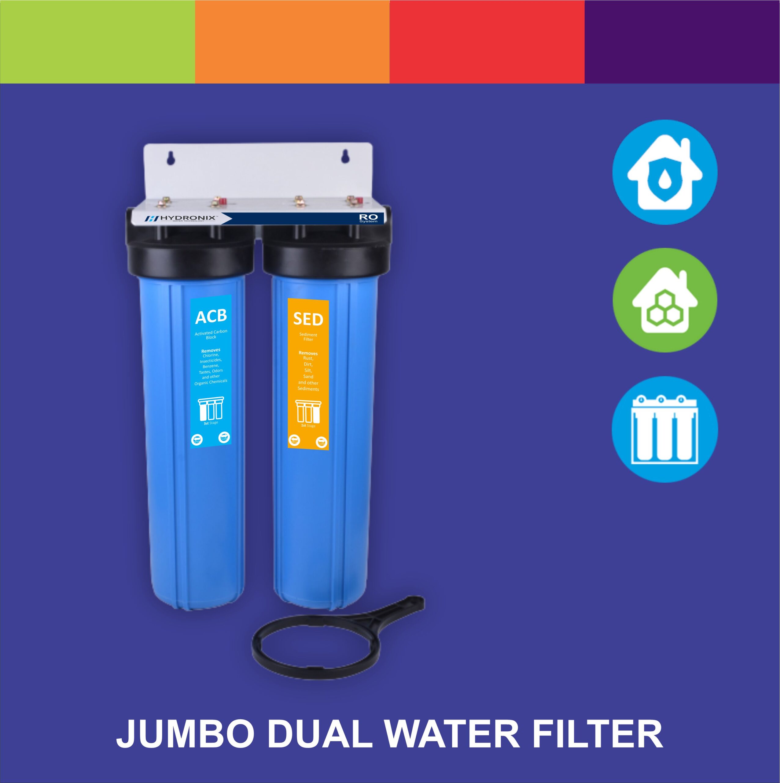 WHOLE HOUSE JUMBO DUAL WATER FILTER